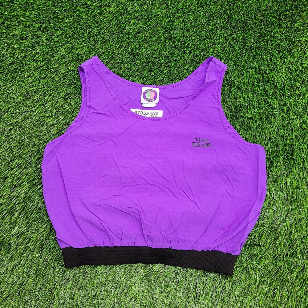 Vintage Y2K Urban-Gear Gym Tank-Top Womens S/M 19x18 Cropped